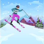 SkiingArt, WinterSportsIllustration, AlpineCraft, SkiingCreativity, SnowSportsArtistry-01