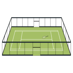 Tennis play area, court space, tennis court, racquet sports playing surface, tennis court facility-01