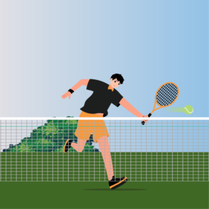Tennis player, racket sports athlete, court game competitor, tennis enthusiast, player in action-01