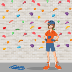 Wall climbing girl, indoor climbing, adventure girl, climbing enthusiast, strong woman-01