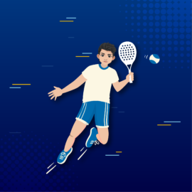 paddleball player with racket-01