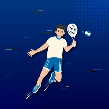 paddleball player with racket-01